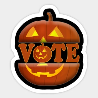 vote pumpkin Sticker